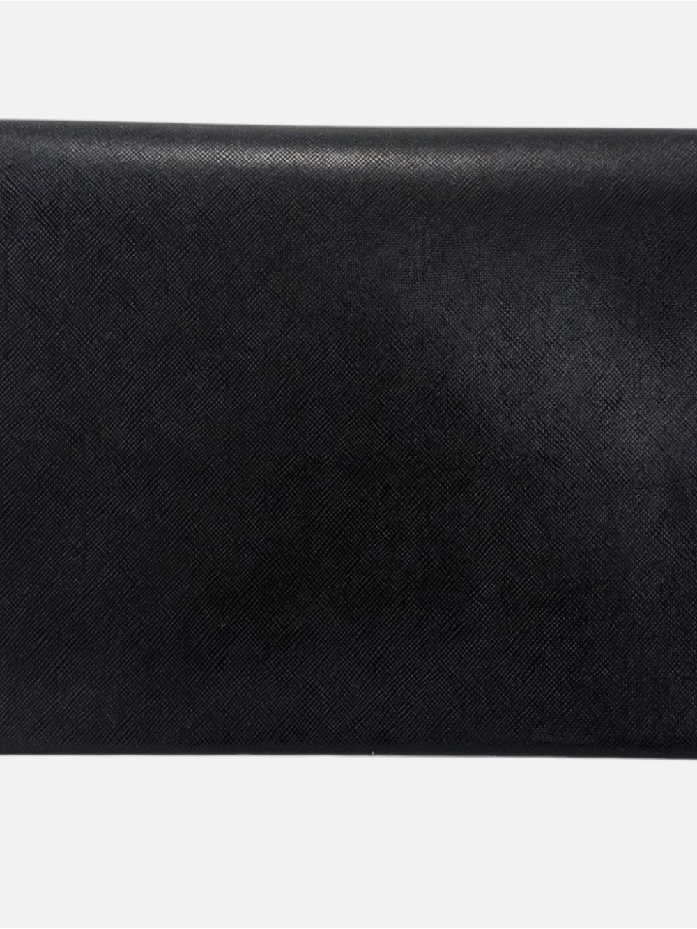 Saint Laurent Black Leather Envelope Clutch with Gold-Tone Button - Picture 2 of 13